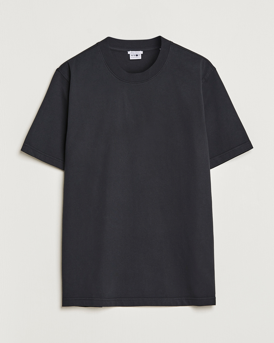 Herre | T-Shirts | NN07 | Adam Pima Crew Neck T-Shirt Black