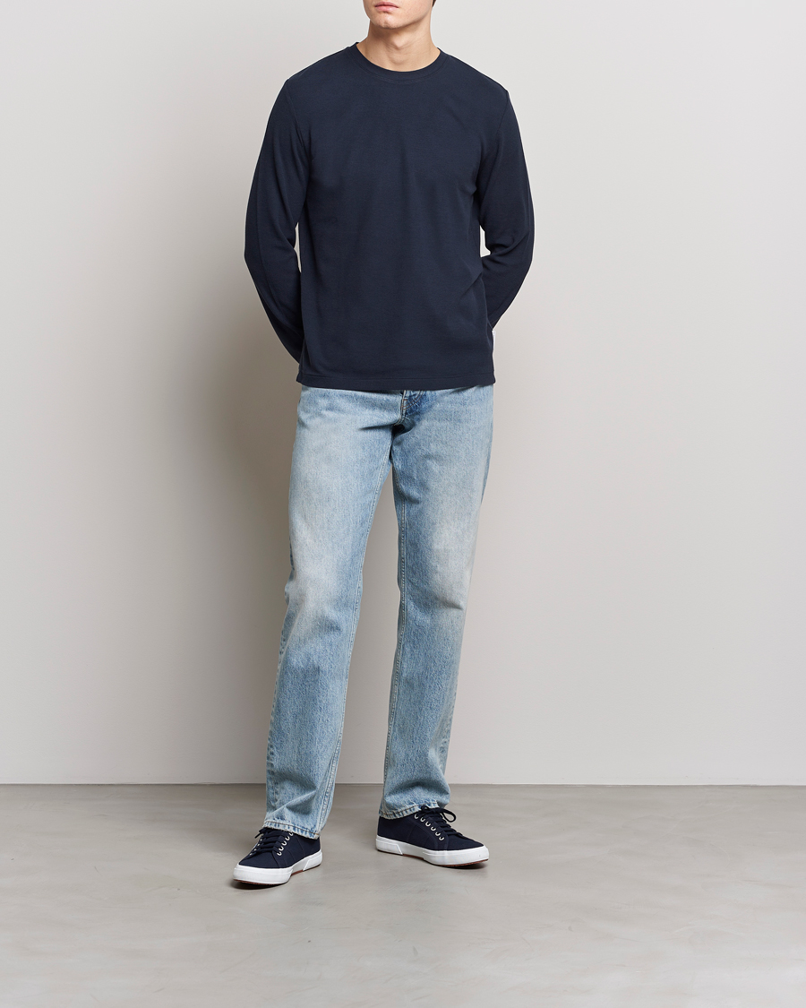 Herre | Gensere | NN07 | Clive Knitted Sweater Navy Blue