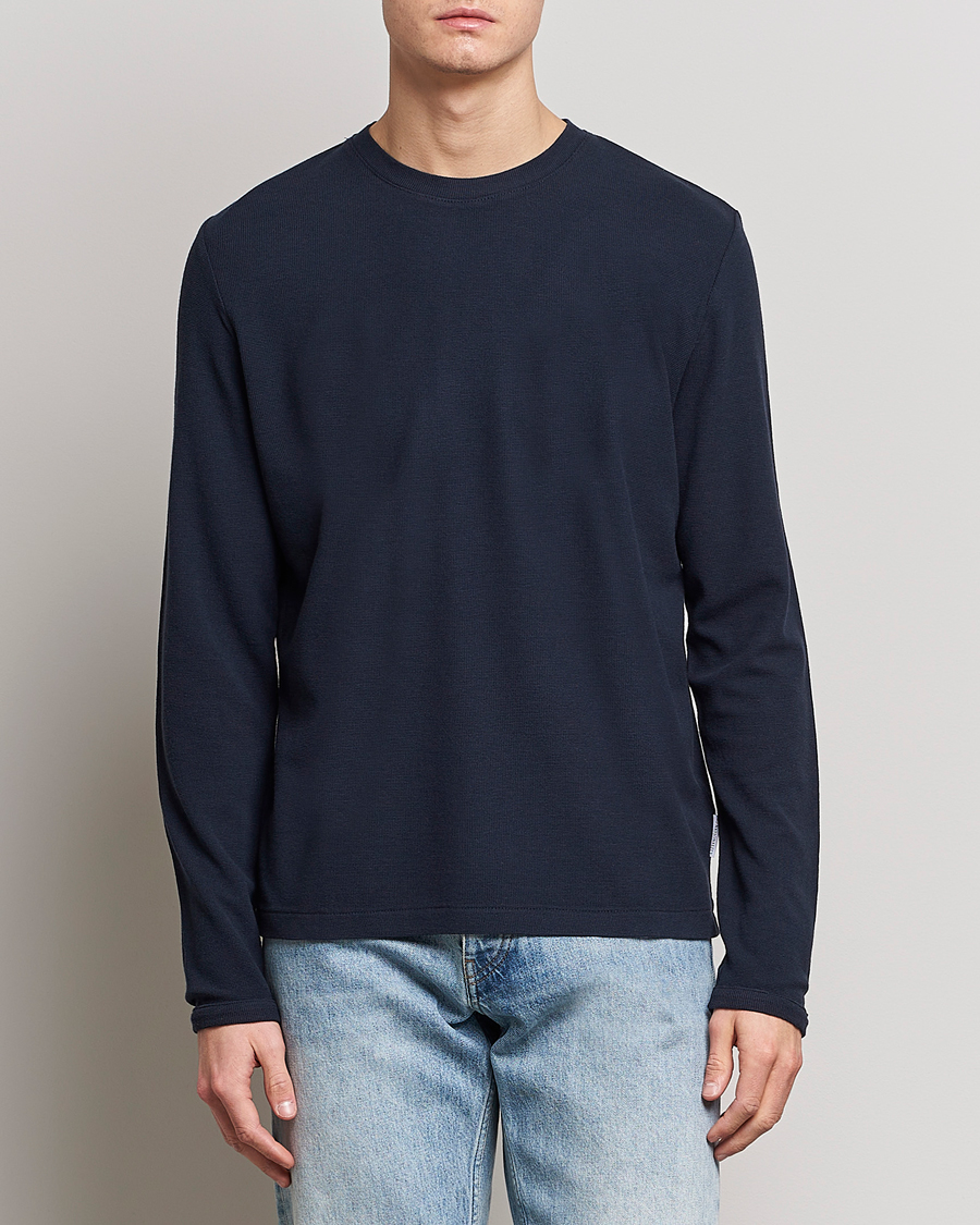 Herre |  | NN07 | Clive Knitted Sweater Navy Blue