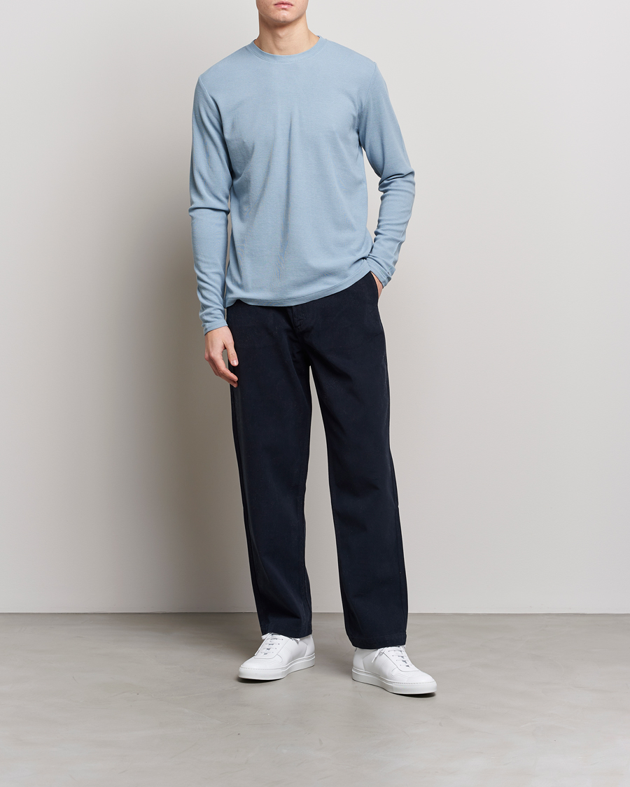 Herre | Gensere | NN07 | Clive Knitted Sweater Ashley Blue
