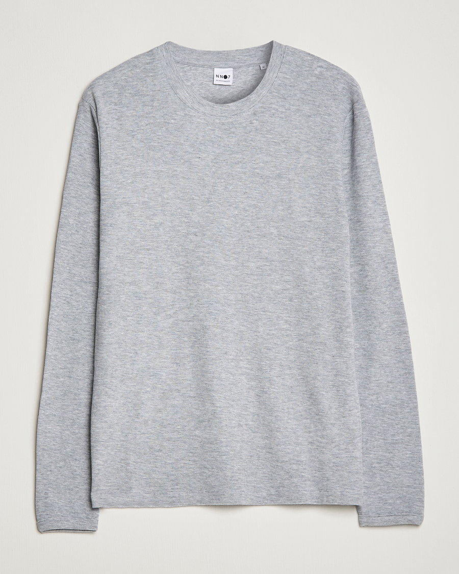 Herre | Gensere | NN07 | Clive Knitted Sweater Light Grey Melange