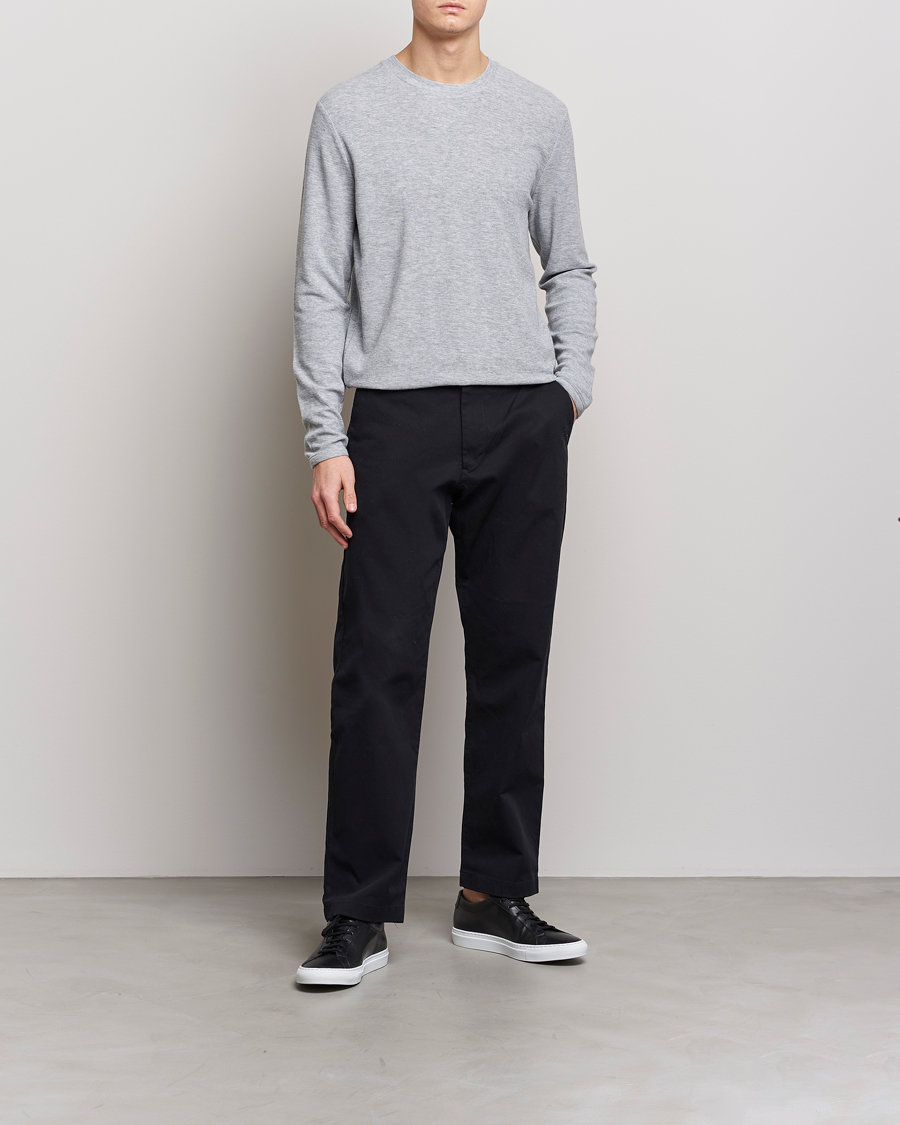 Herre | Gensere | NN07 | Clive Knitted Sweater Light Grey Melange