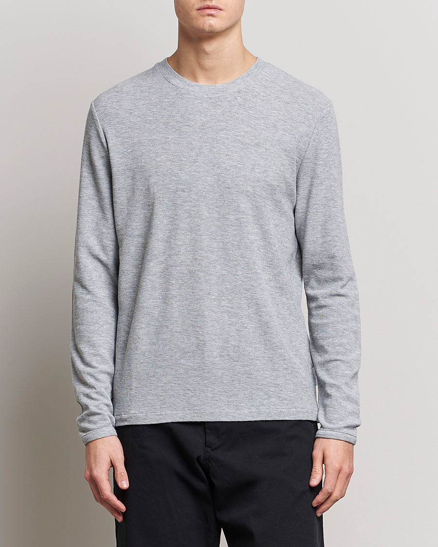 Herre | Gensere | NN07 | Clive Knitted Sweater Light Grey Melange