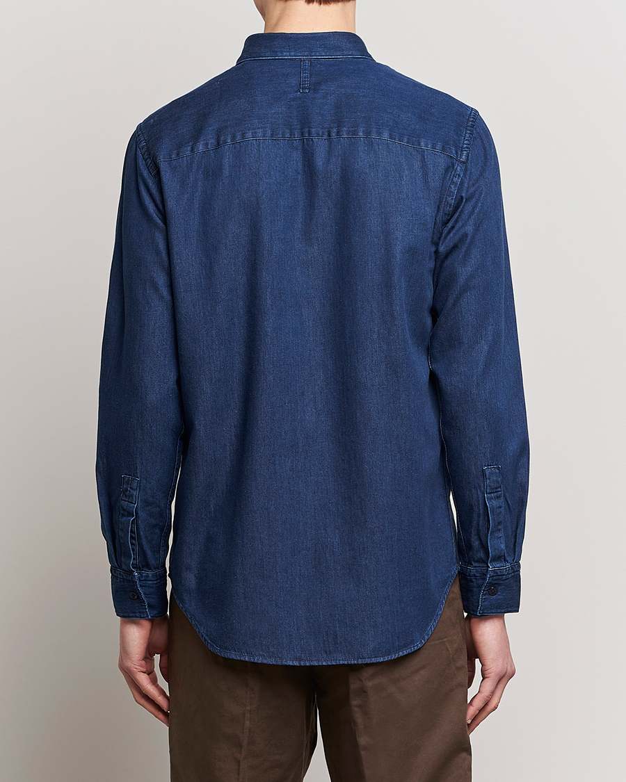 Herre | Skjorter | NN07 | Cohen Tencel Denim Shirt Dark Indigo