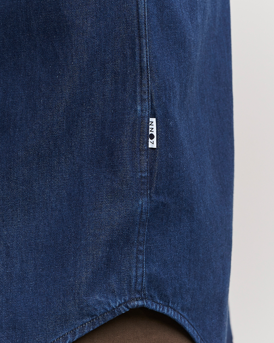 Herre | Skjorter | NN07 | Cohen Tencel Denim Shirt Dark Indigo