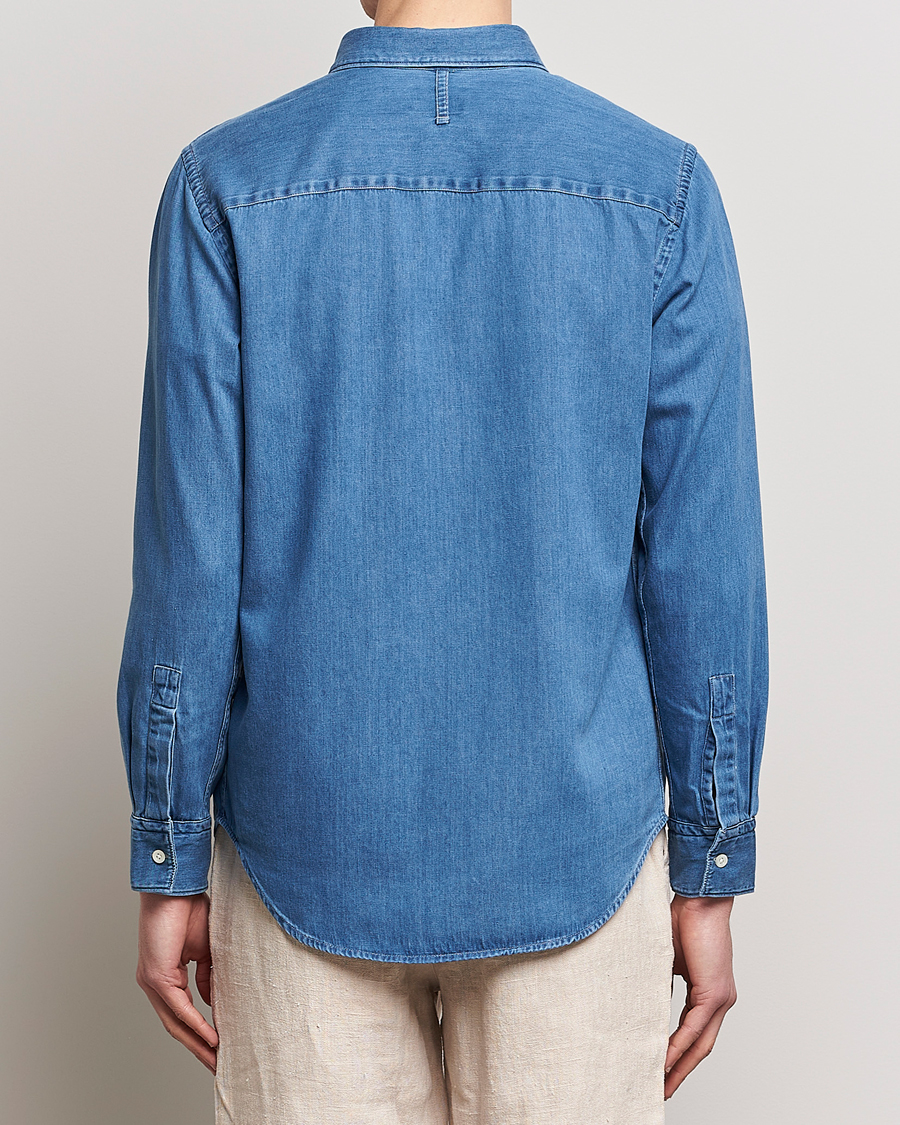 Herre | Skjorter | NN07 | Cohen Tencel Denim Shirt Medium Blue