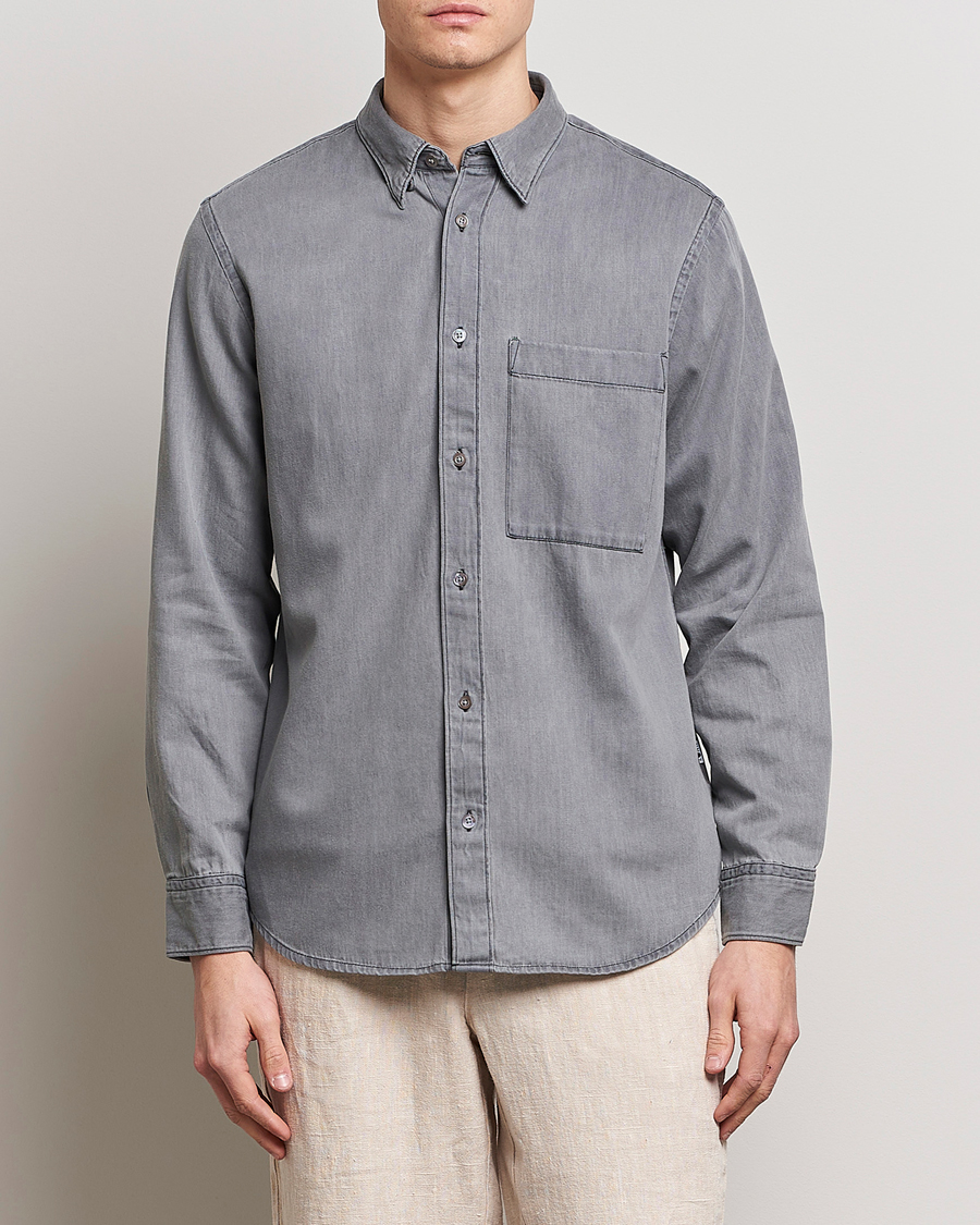 Herre | Jeansskjorter | NN07 | Cohen Tencel Denim Shirt Grey Denim