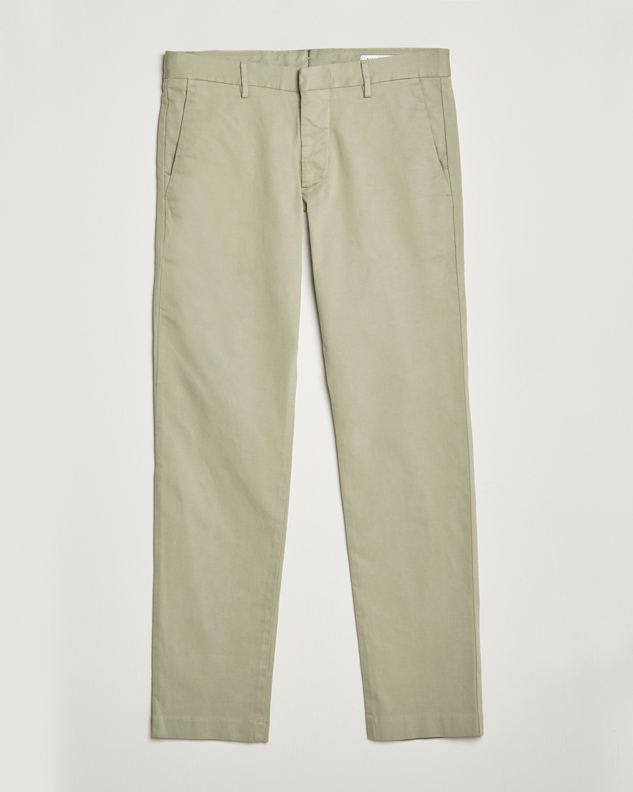 Herre | Bukser | NN07 | Theo Regular Fit Stretch Chinos Oil Green