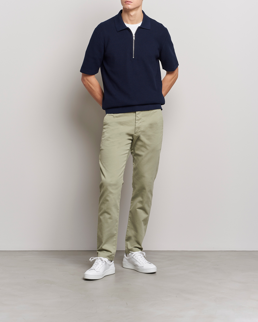 Herre | Bukser | NN07 | Theo Regular Fit Stretch Chinos Oil Green