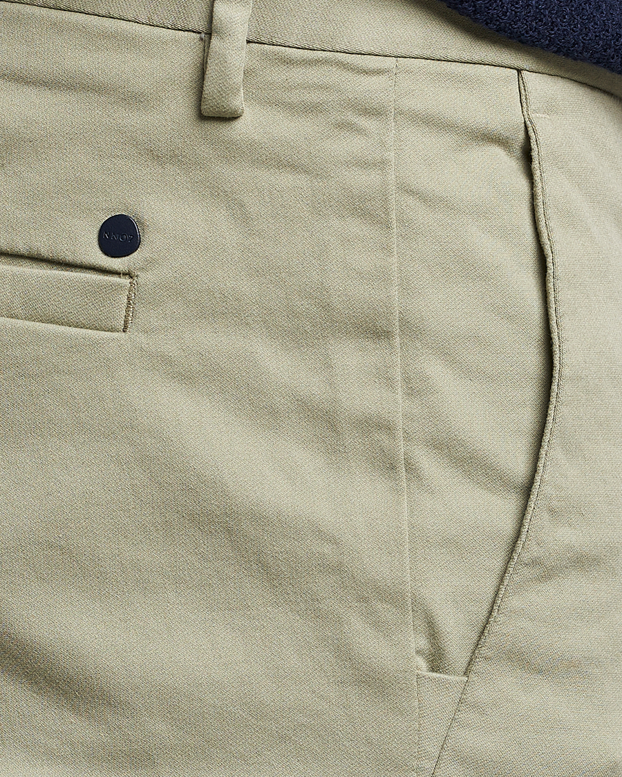 Herre | Bukser | NN07 | Theo Regular Fit Stretch Chinos Oil Green
