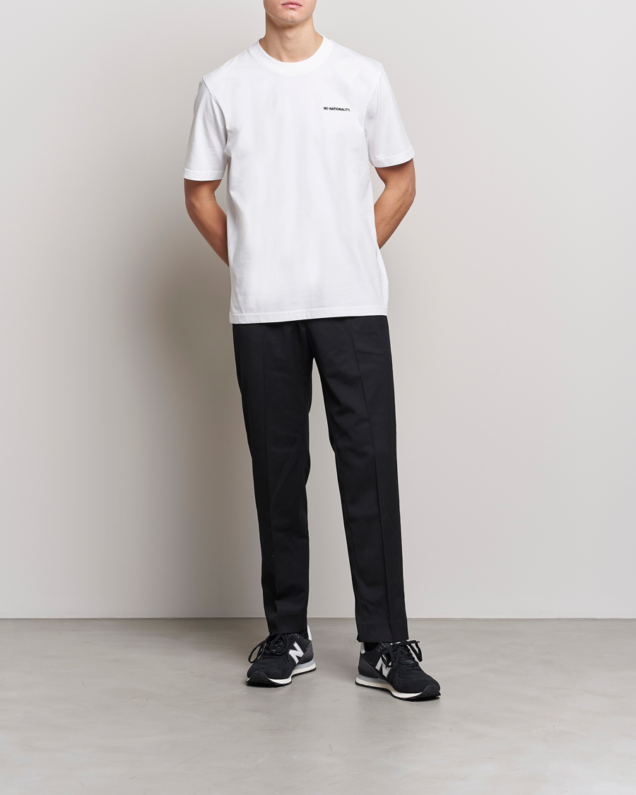 Herre | T-Shirts | NN07 | Adam Logo Crew Neck T-Shirt White