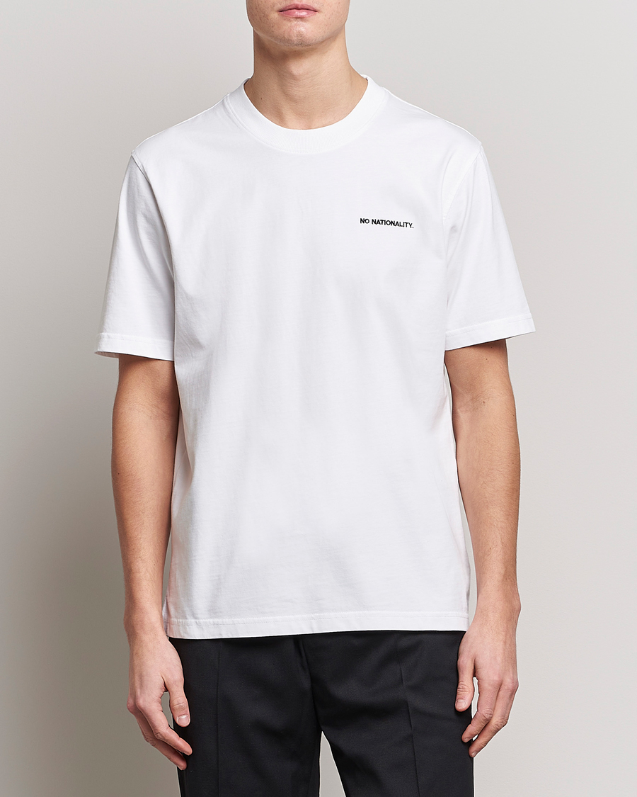Herre | Hvite t-shirts | NN07 | Adam Logo Crew Neck T-Shirt White