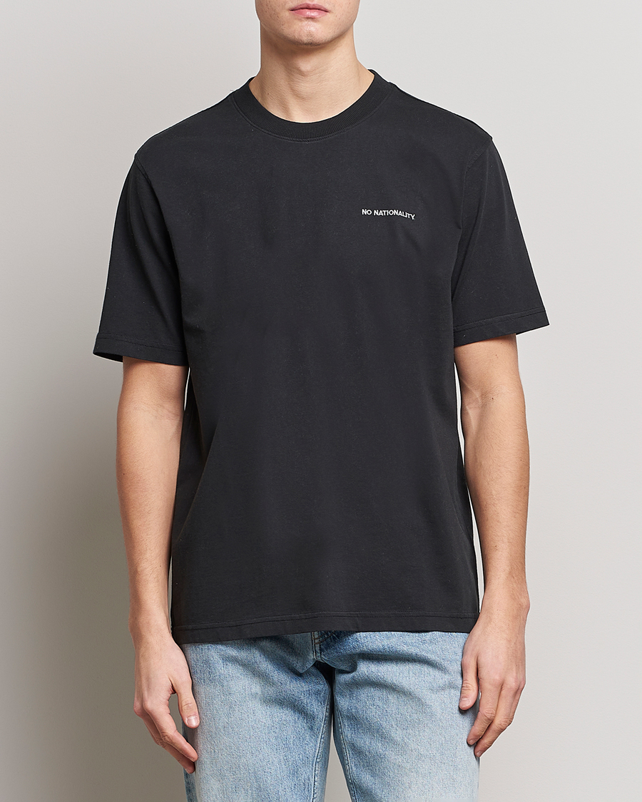 Herre |  | NN07 | Adam Logo Crew Neck T-Shirt Black
