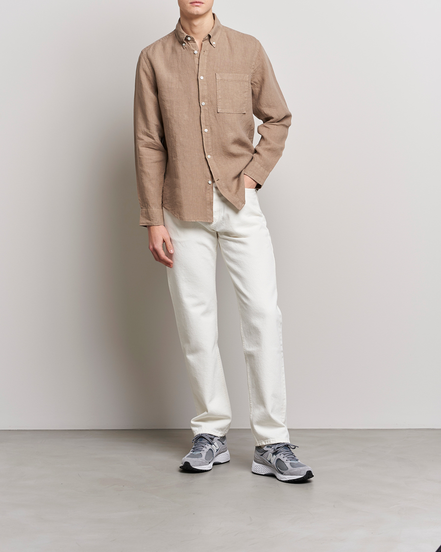 Herre | Skjorter | NN07 | Arne Linen Shirt Greige