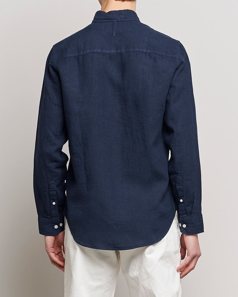 Herre | Skjorter | NN07 | Arne Linen Shirt Navy Blue