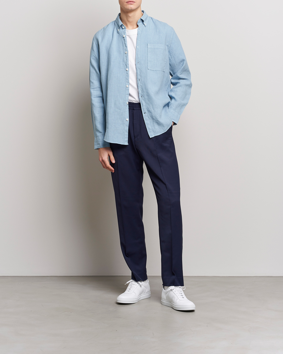 Herre | Skjorter | NN07 | Arne Linen Shirt Ashley Blue