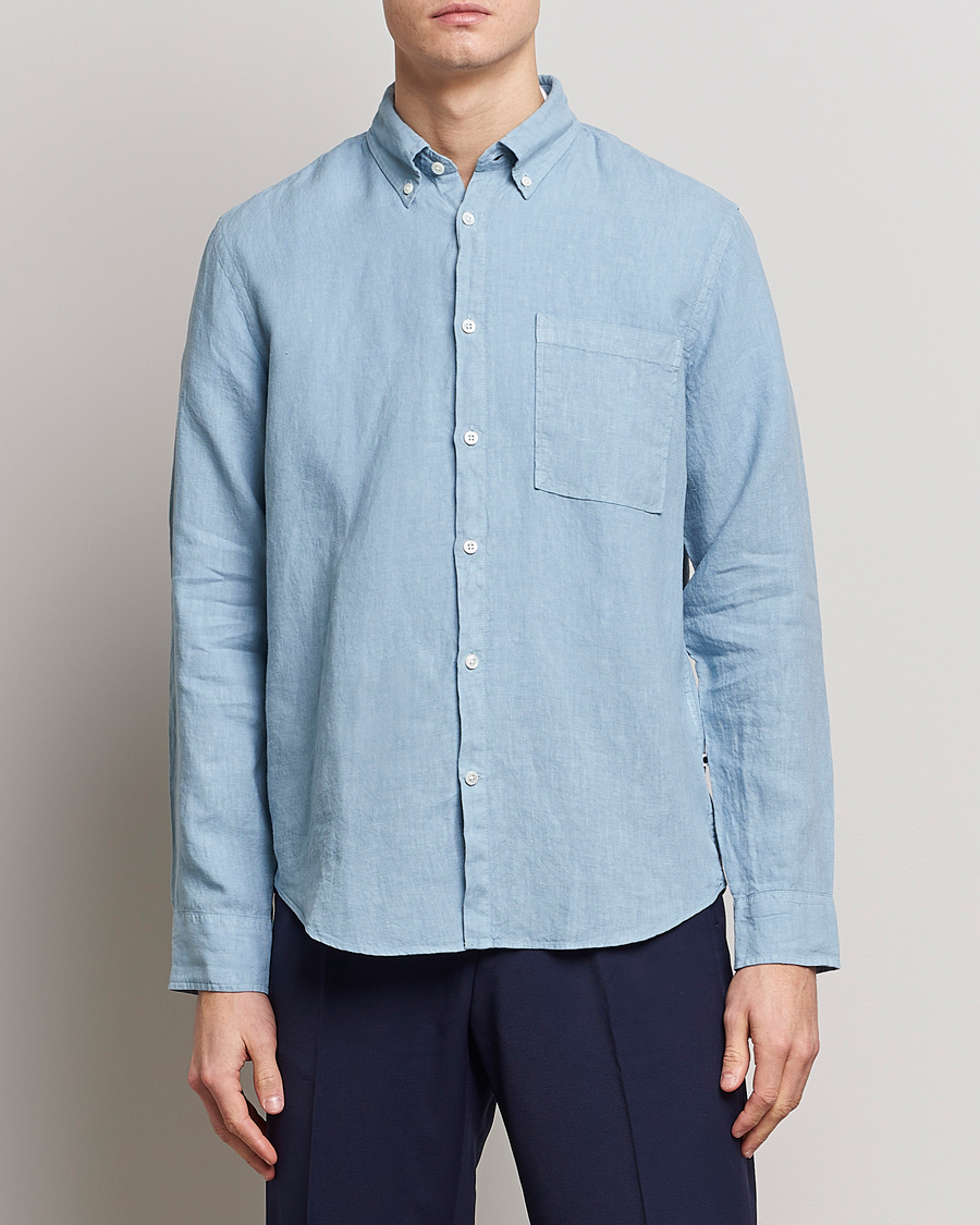 Herre | Linskjorter | NN07 | Arne Linen Shirt Ashley Blue