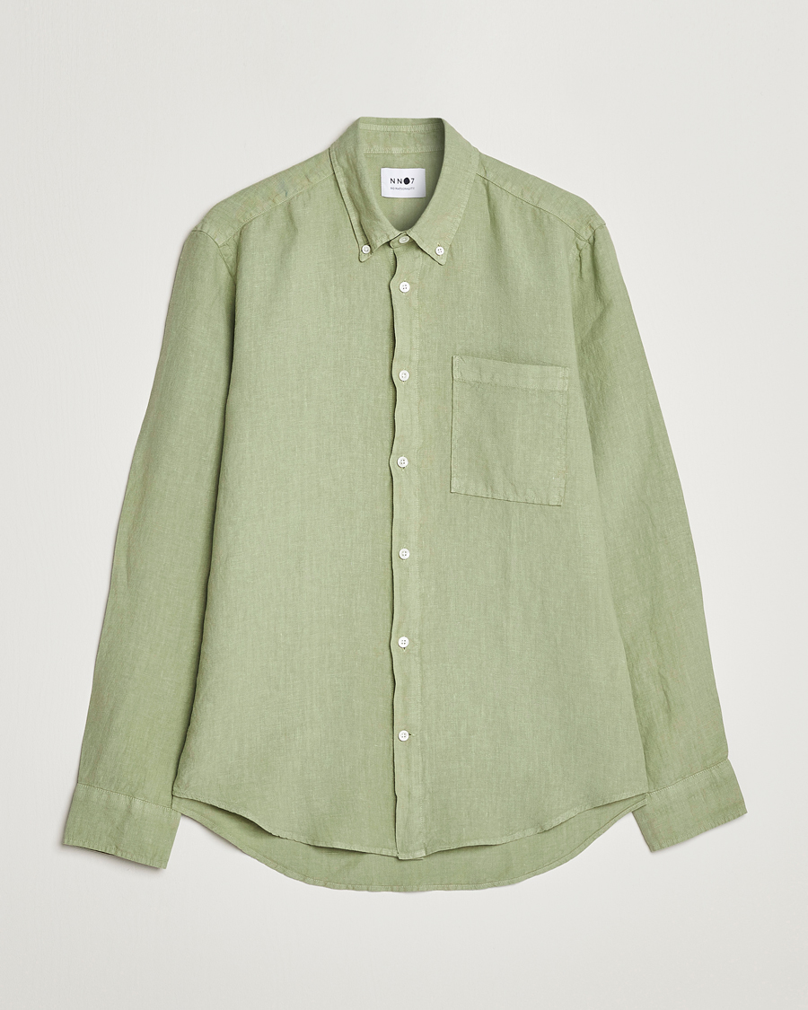 Herre | Skjorter | NN07 | Arne Linen Shirt Pale Green