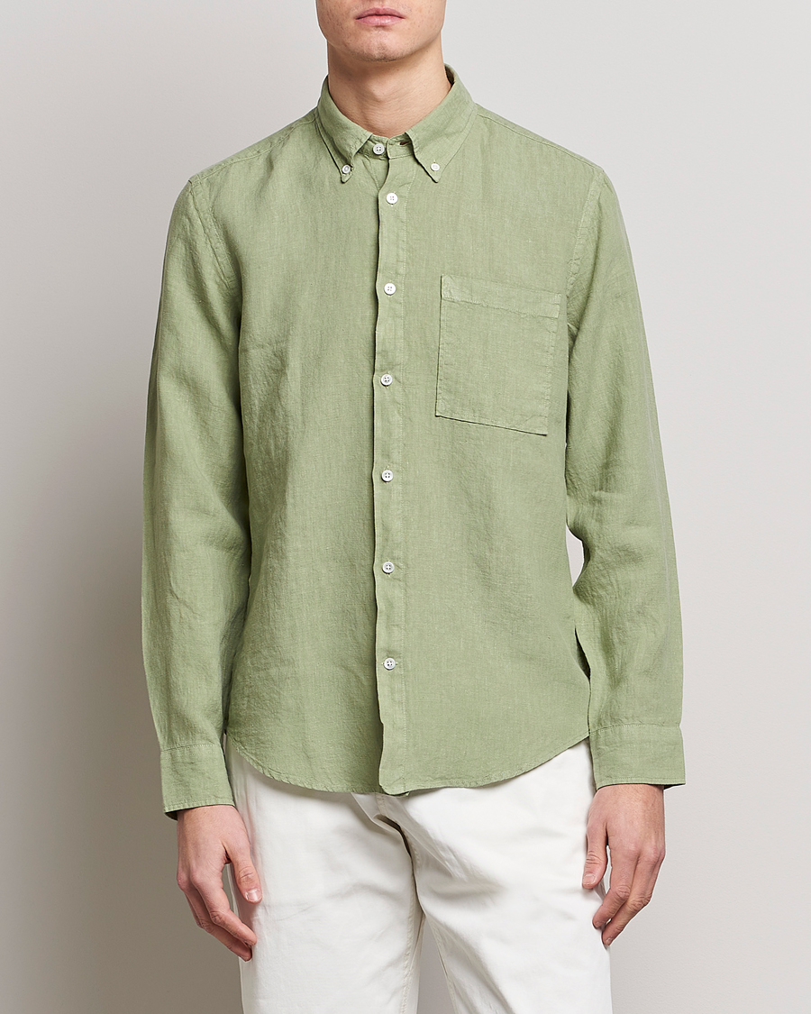 Herre | Skjorter | NN07 | Arne Linen Shirt Pale Green