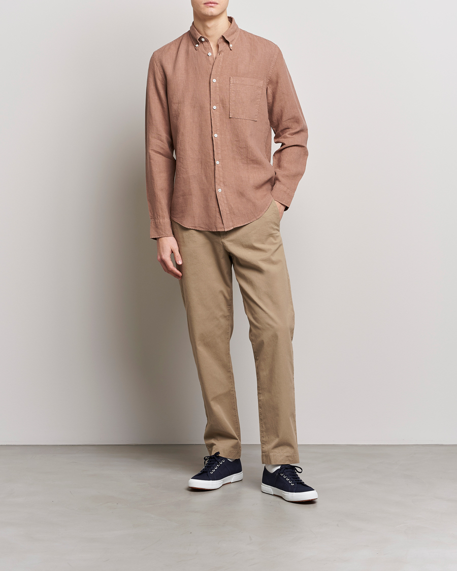Herre | Skjorter | NN07 | Arne Linen Shirt Nougat