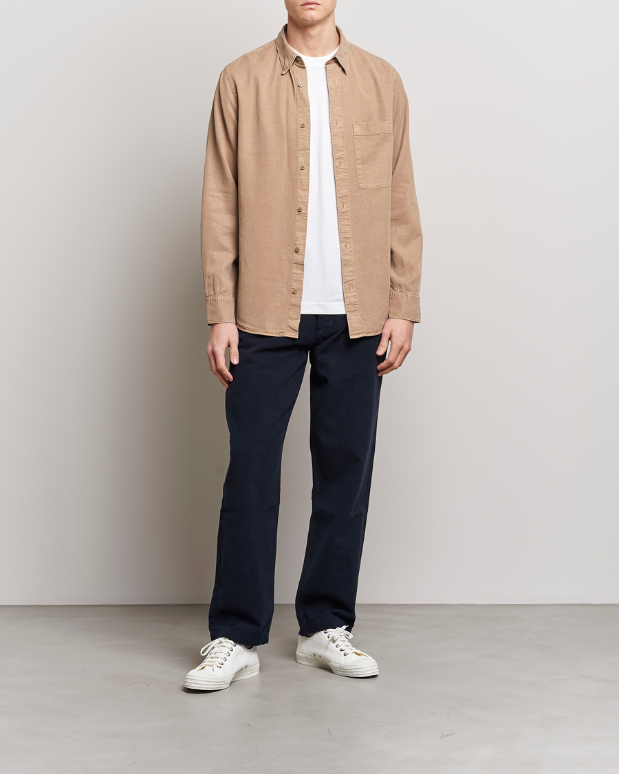 Herre | Skjorter | NN07 | Cohen Tencel Shirt Greige