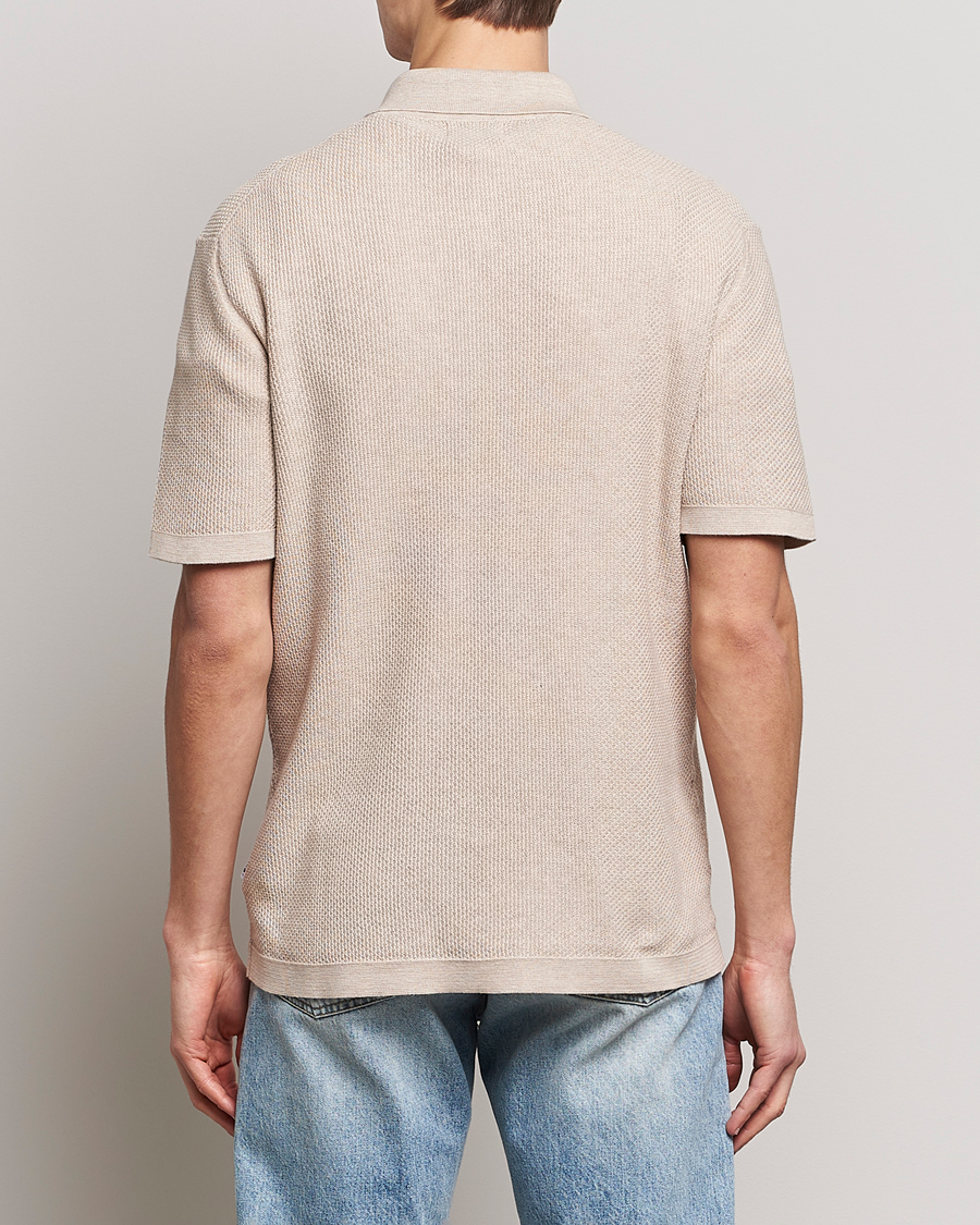 Herre | Pikéer | NN07 | Hansie Structured Zip Polo Cream