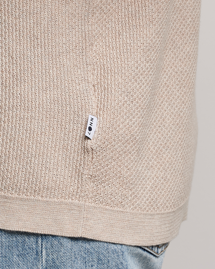 Herre | Pikéer | NN07 | Hansie Structured Zip Polo Cream