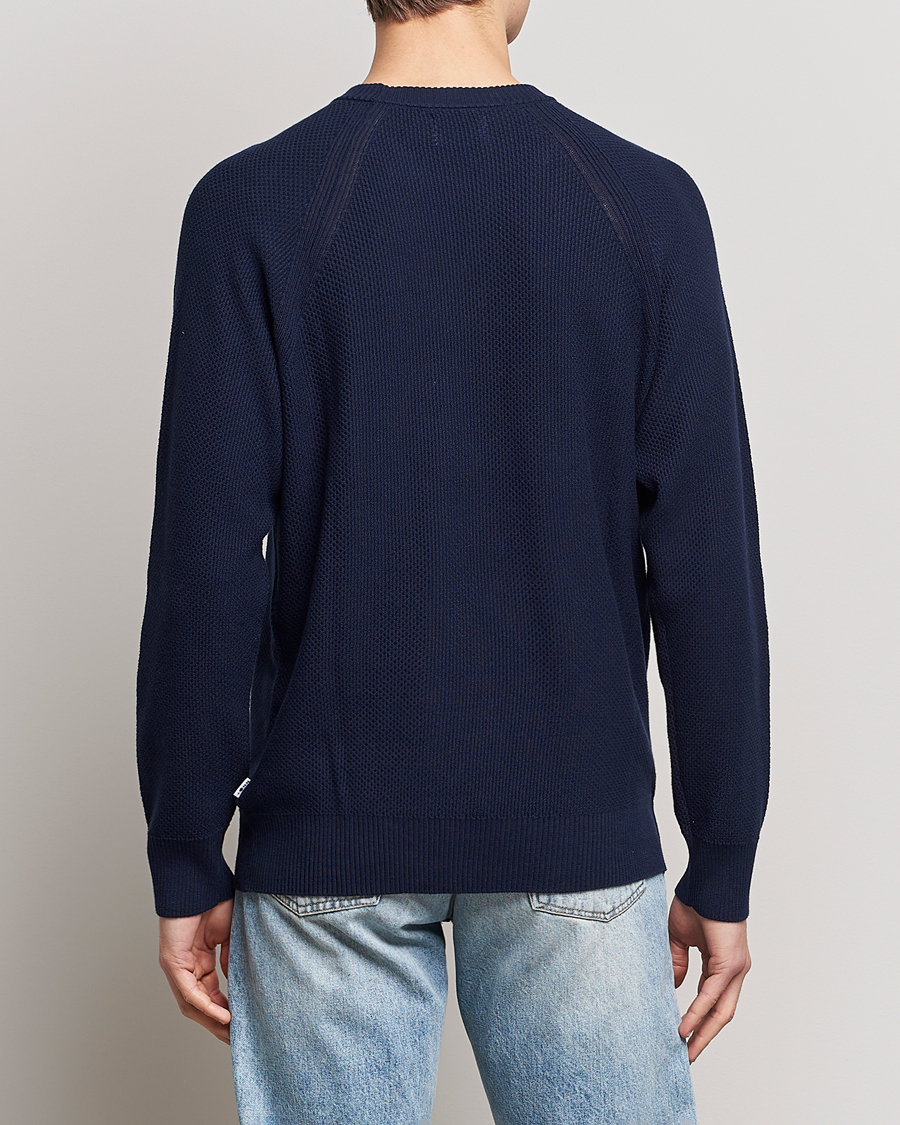 Herre | Gensere | NN07 | Brandon Cotton Knitted Sweater Navy Blue
