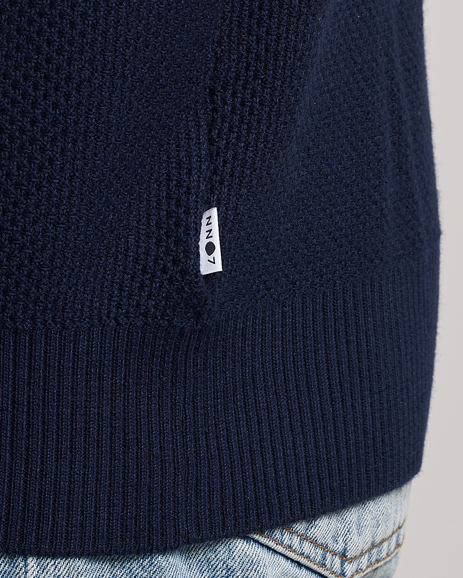 Herre | Gensere | NN07 | Brandon Cotton Knitted Sweater Navy Blue