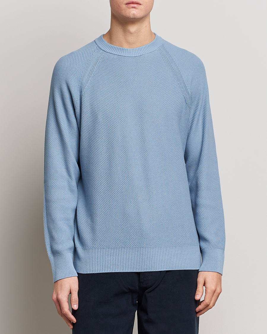 Herre | Gensere | NN07 | Brandon Cotton Knitted Sweater Ashley Blue