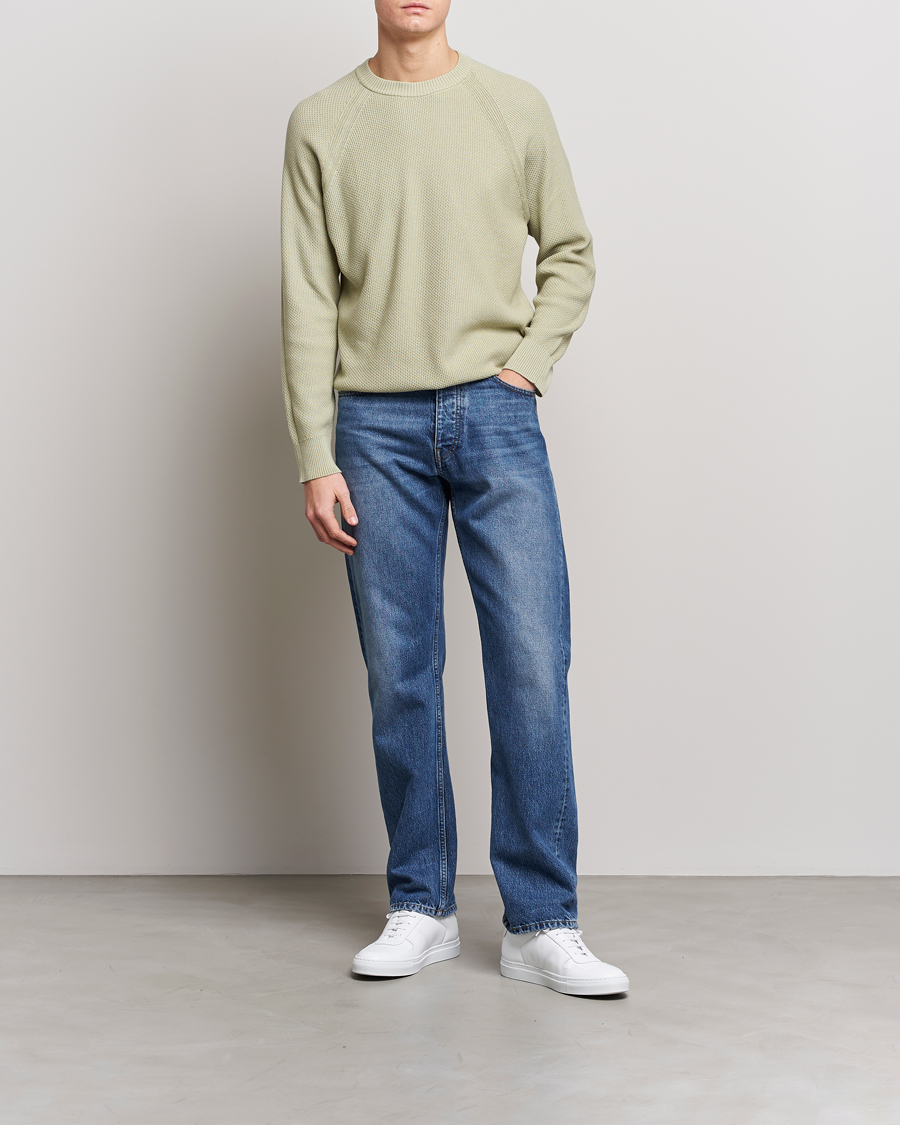 Herre | Gensere | NN07 | Brandon Cotton Knitted Sweater Pale Green