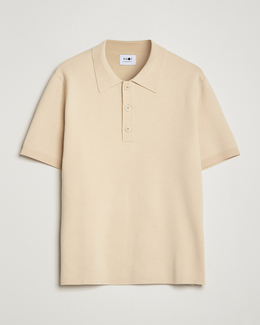 Herre | Pikéer | NN07 | Harald Knitted Polo Ecru