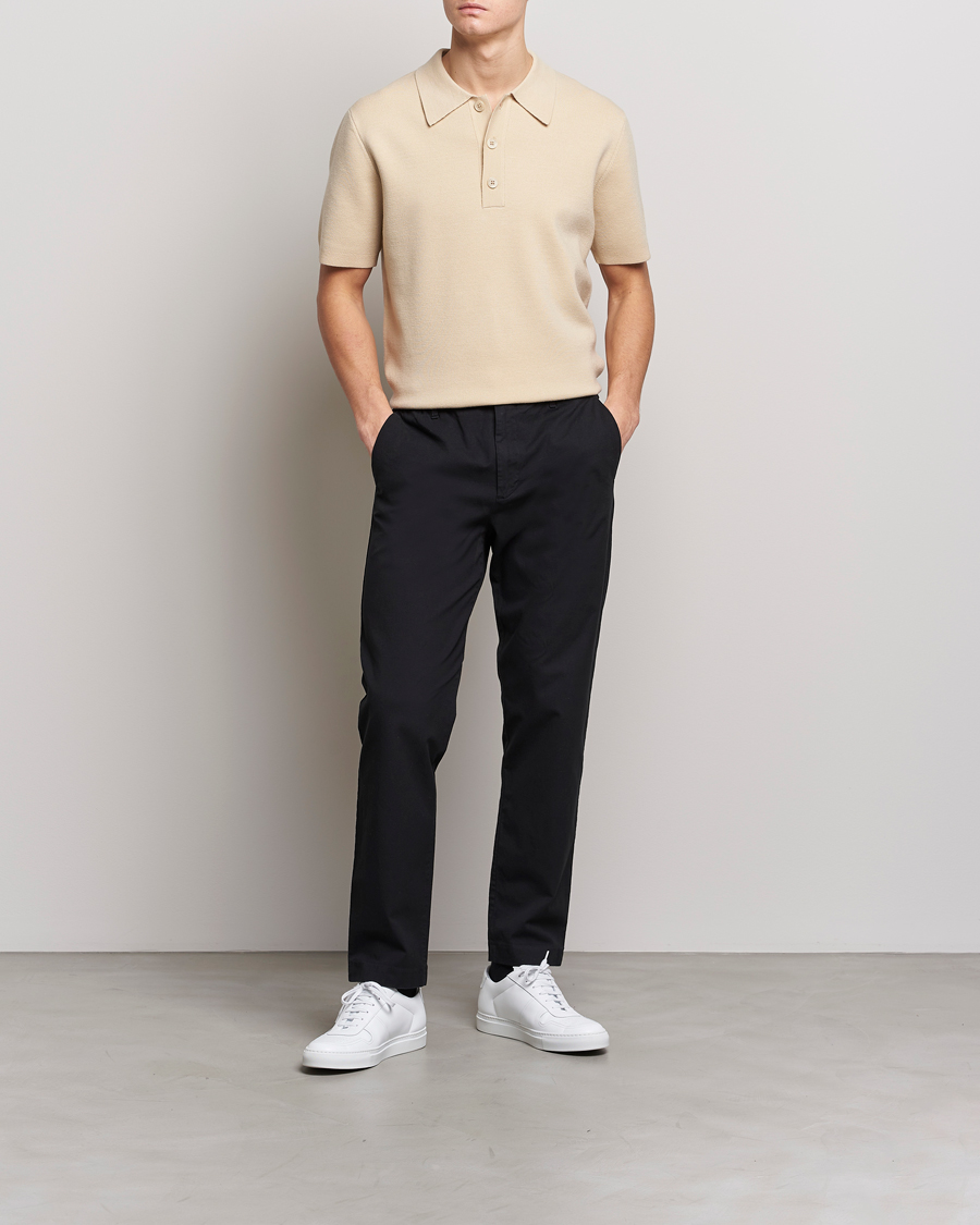 Herre | Pikéer | NN07 | Harald Knitted Polo Ecru