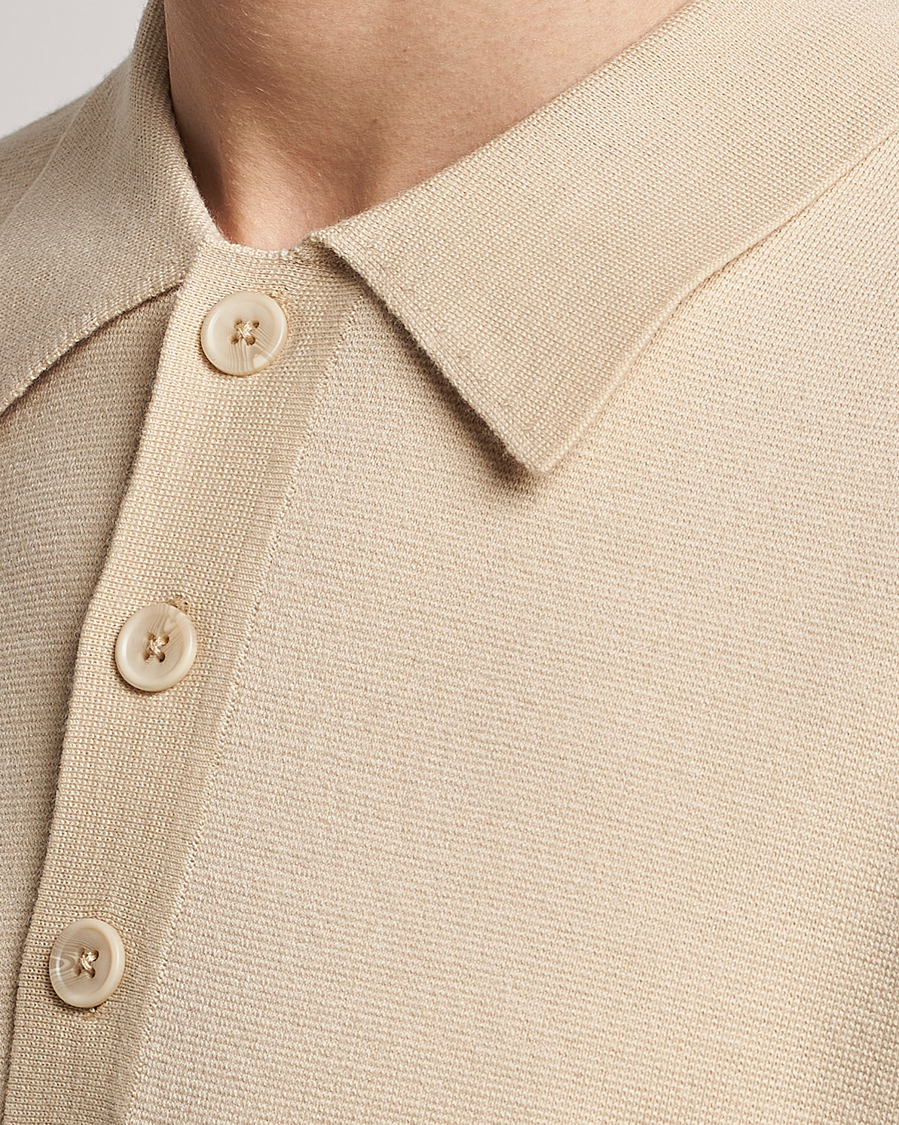 Herre | Pikéer | NN07 | Harald Knitted Polo Ecru