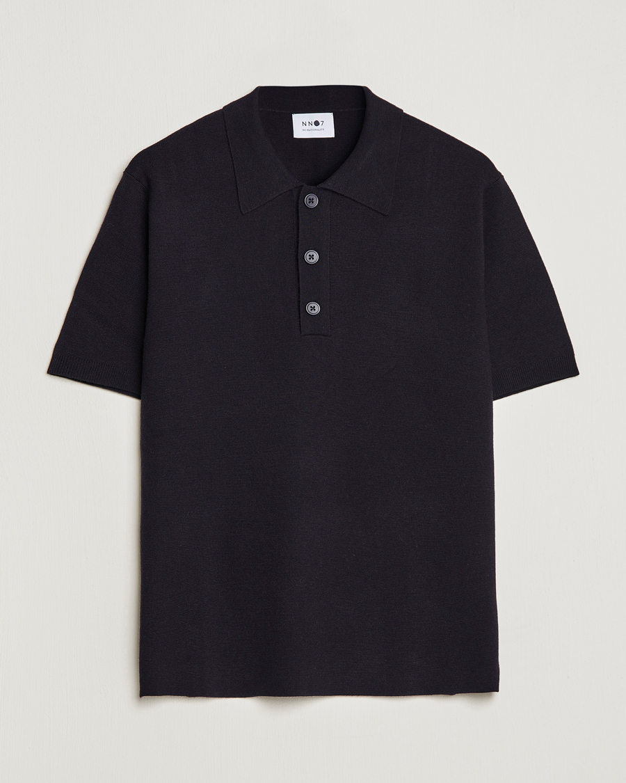 Herre | Pikéer | NN07 | Harald Knitted Polo Navy Blue