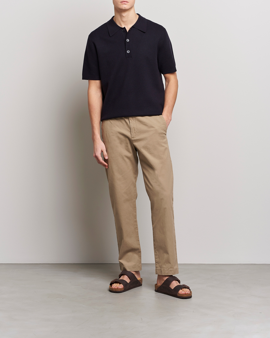 Herre | Pikéer | NN07 | Harald Knitted Polo Navy Blue