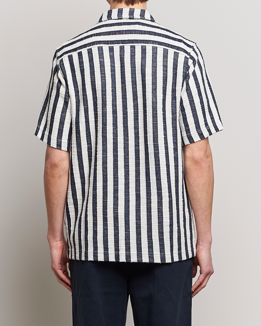 Herre | Skjorter | NN07 | Julio Striped Short Sleeve Shirt Navy/White