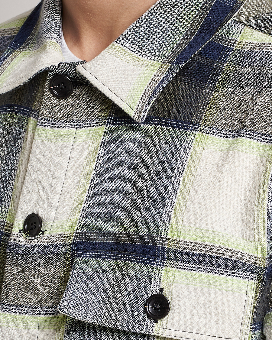 Herre | Skjorter | NN07 | Wilas Checked Pocket Overshirt Blue