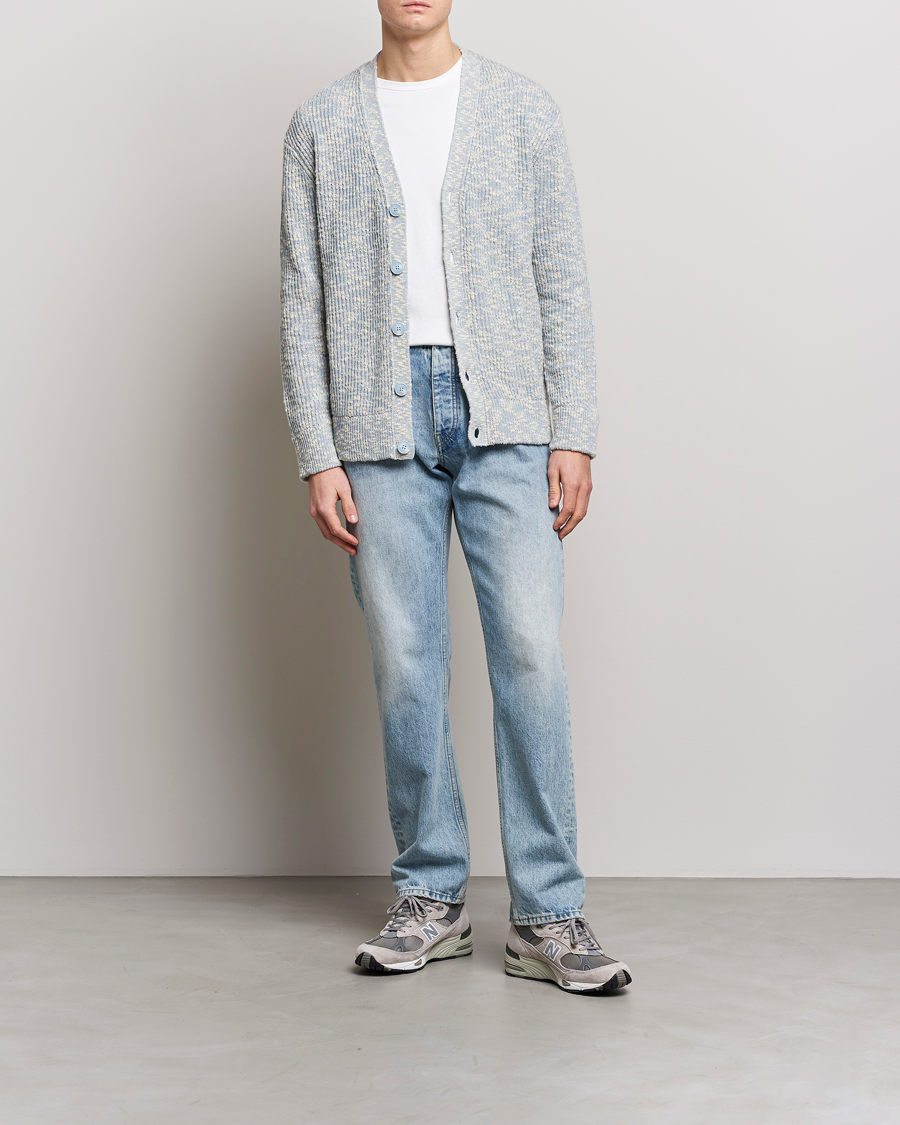 Herre | Gensere | NN07 | Jesse Knitted Sweater Ashley Blue