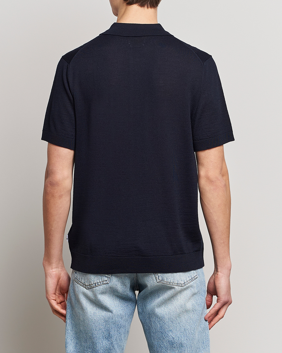 Herre | Pikéer | NN07 | Thor Knitted Polo Navy Blue