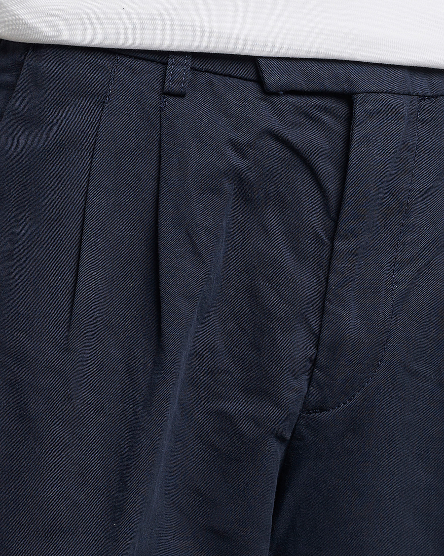 Herre | Bukser | NN07 | Fritz Pleated Trousers Navy Blue