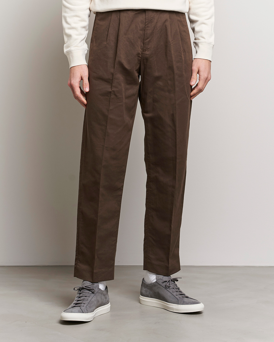 Herre | Bukser | NN07 | Fritz Pleated Trousers Brown