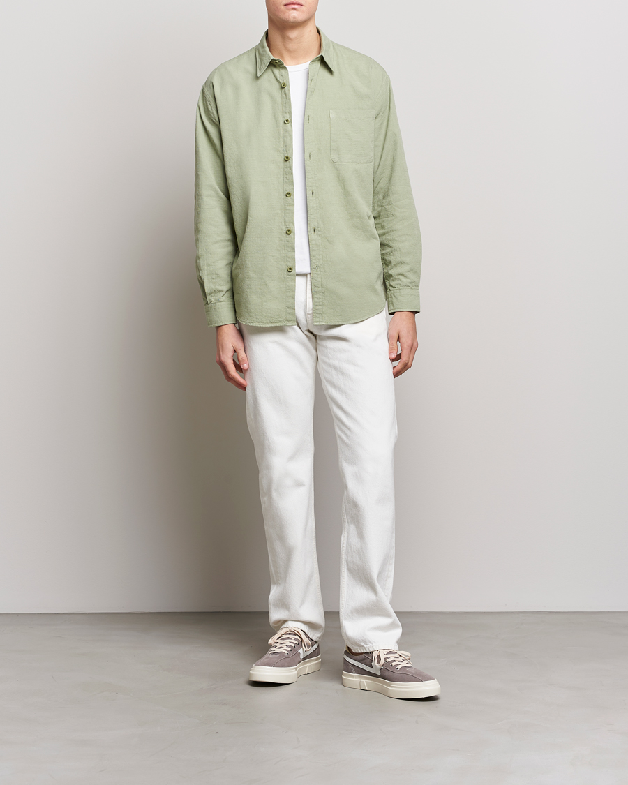 Herre | Skjorter | NN07 | Deon Jacquard Shirt Pale Green