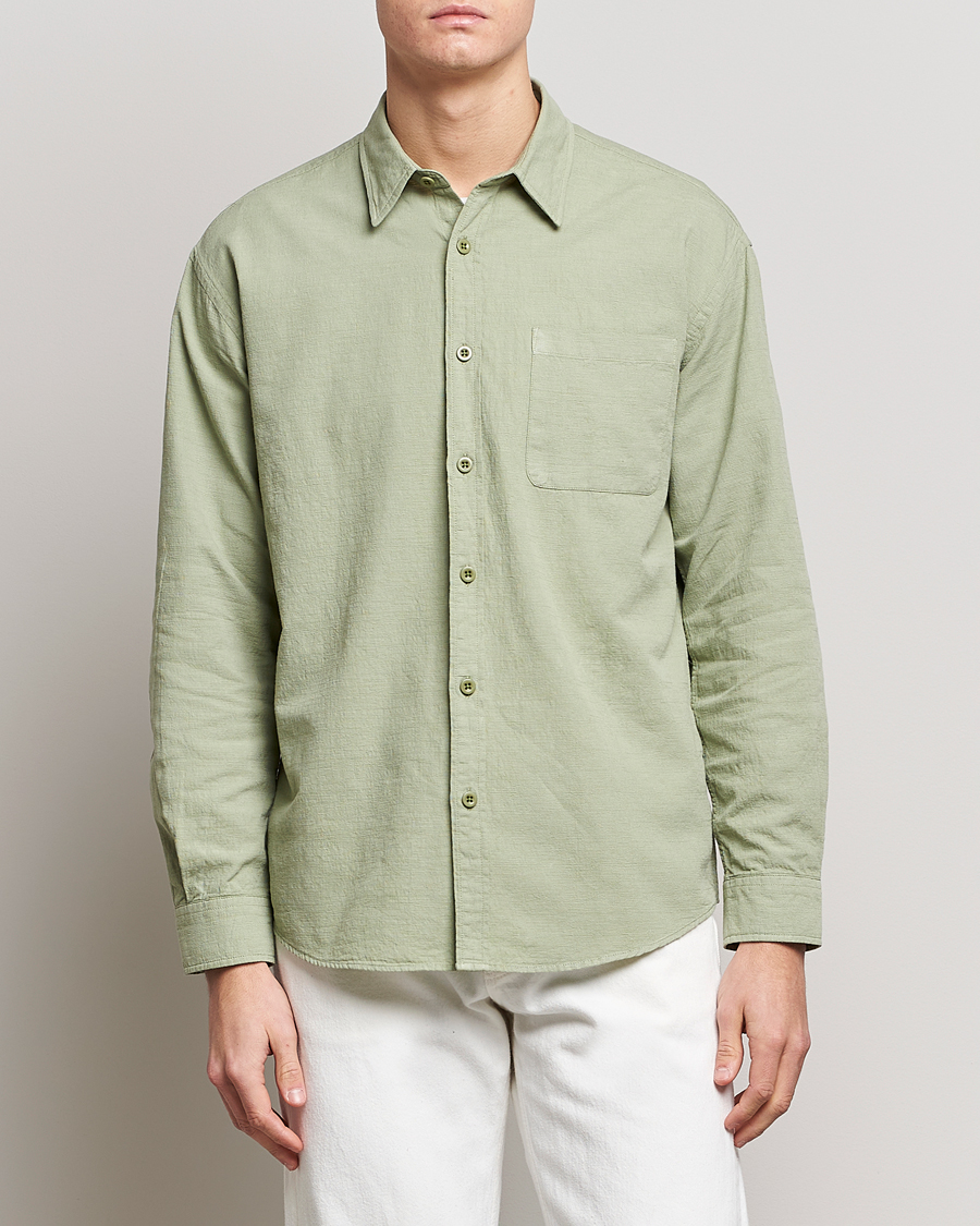 Herre | Casualskjorter | NN07 | Deon Jacquard Shirt Pale Green