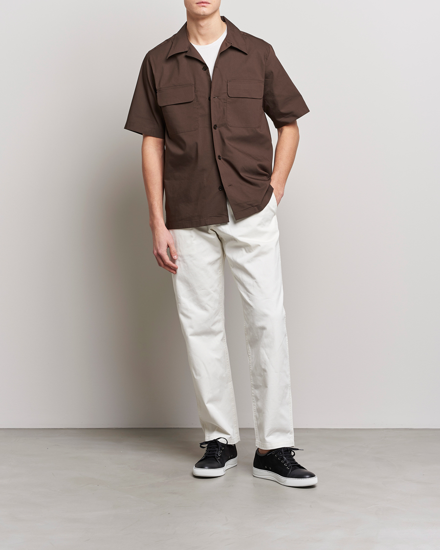 Herre | Skjorter | NN07 | Daniel Pocket Resort Collar Shirt Brown
