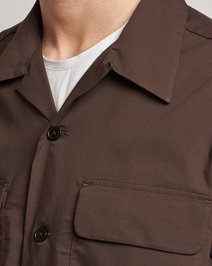 Herre | Skjorter | NN07 | Daniel Pocket Resort Collar Shirt Brown