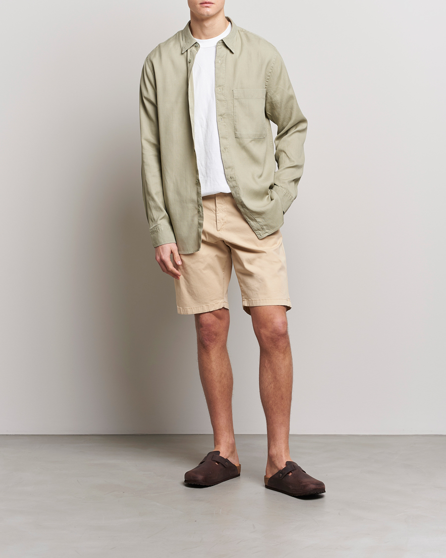 Herre | Skjorter | NN07 | Cohen Summer Cord Shirt Pale Green