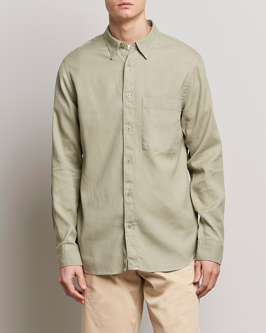 Herre | Skjorter | NN07 | Cohen Summer Cord Shirt Pale Green