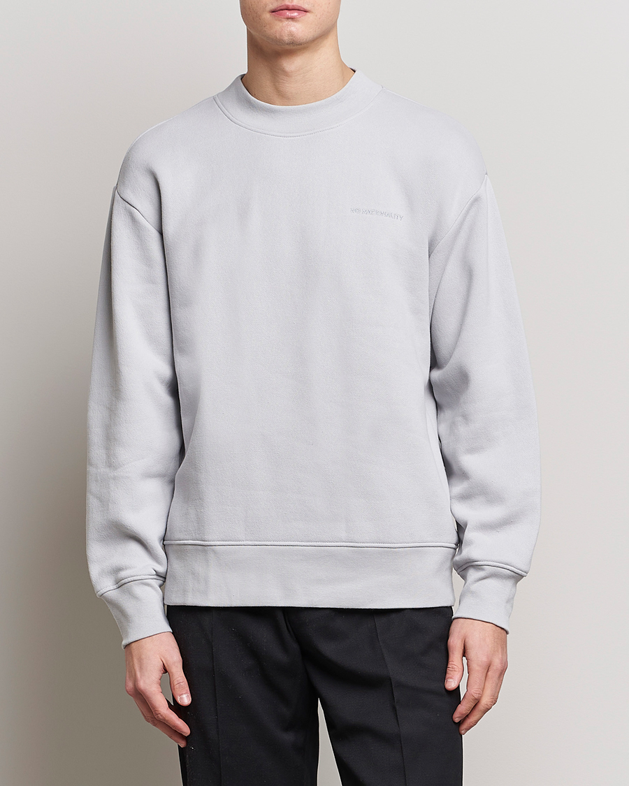 Herre | Gensere | NN07 | Briggs Mock Neck Sweater Harbour Mist