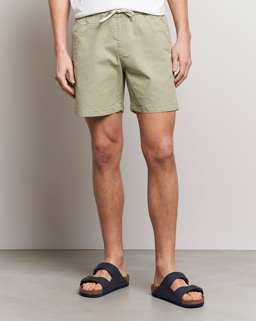 Herre | Shorts | NN07 | Gregor Tencel Drawstring Shorts Pale Green